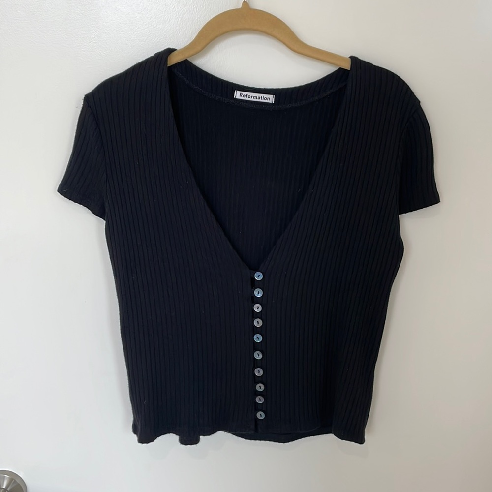 Reformation button down top
